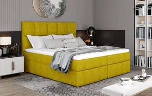 Кровать NORE Glossy 145x200 см, желтая цена и информация | Кровати | pigu.lt