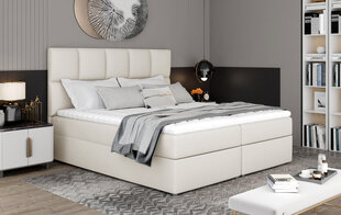 Кровать NORE Glossy 145x200 см, кремовая цена и информация | Кровати | pigu.lt