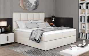 Кровать NORE Glossy 165x200 см, кремовая цена и информация | Кровати | pigu.lt