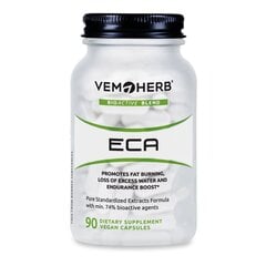 Пищевая добавка VemoHerb ECA, 90 капс. цена и информация | Витамины | pigu.lt