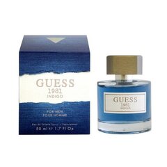 Туалетная вода Guess 1981 Indigo EDT для мужчин, 50 мл цена и информация | Мужские духи | pigu.lt