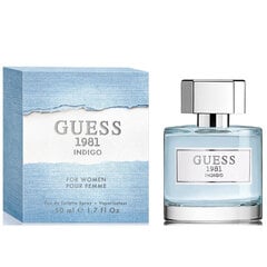 Туалетная вода Guess Guess 1981 Indigo EDT для женщин, 50 мл цена и информация | Женские духи | pigu.lt