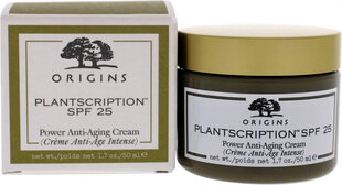 Dieninis kremas Origins Anti-Ageing Cream Origins Plantscription Spf 25, 50 ml цена и информация | Кремы для лица | pigu.lt