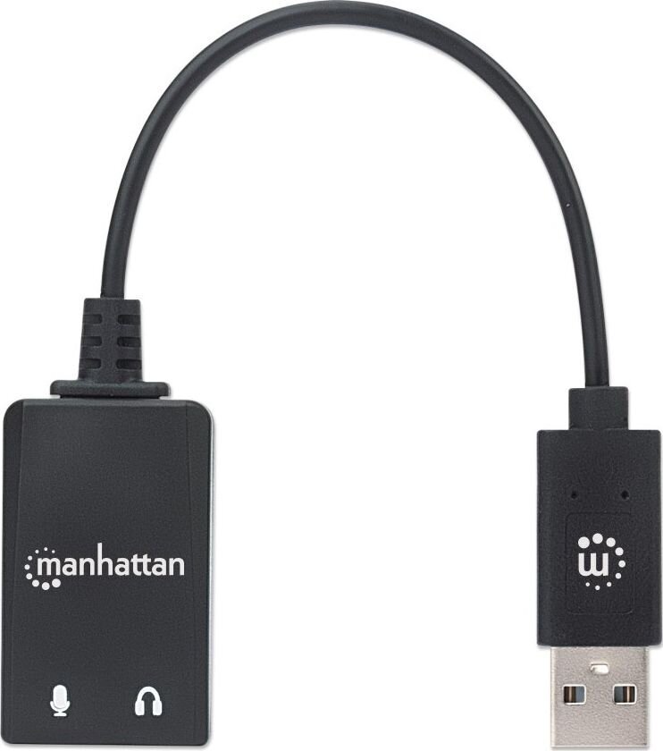 Išorinė garso korta Manhattan Stereo 2.1 USB-A 11cm kaina ir informacija | Garso plokštės | pigu.lt