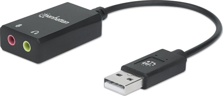 Išorinė garso korta Manhattan Stereo 2.1 USB-A 11cm kaina ir informacija | Garso plokštės | pigu.lt