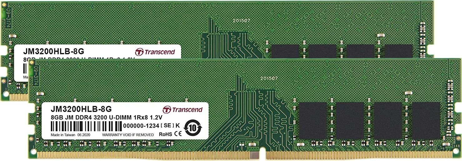 Transcend JM3200HLB-16GK цена и информация | Operatyvioji atmintis (RAM) | pigu.lt