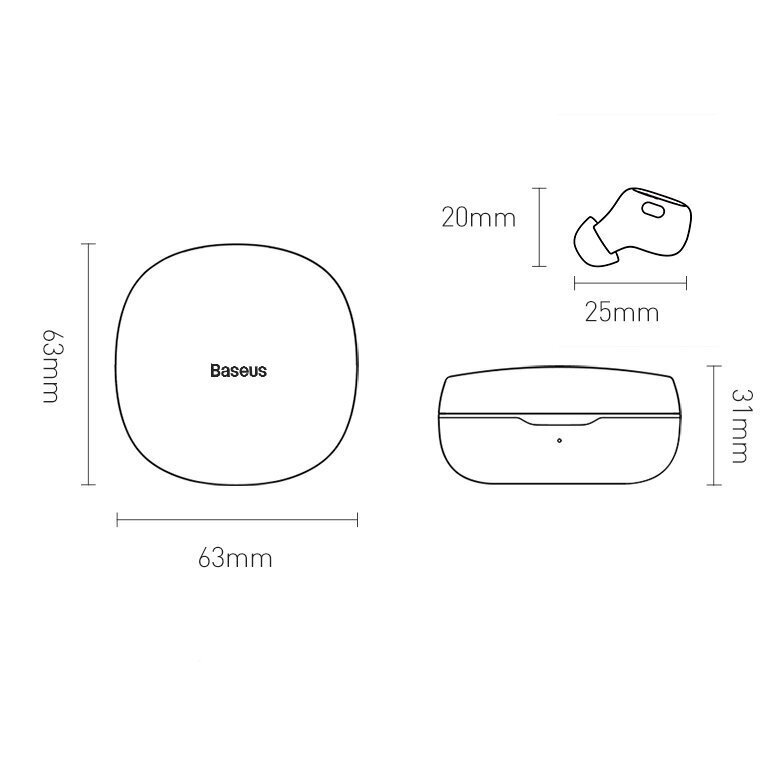 Baseus Encok WM01 Plus, NGWM01P-01 kaina ir informacija | Ausinės | pigu.lt