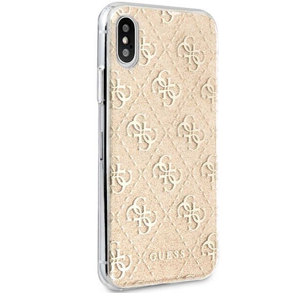 Dėklas Guess GUHCPXPCU4GLGO skirtas Apple iPhone X / XS, auksinė цена и информация | Telefono dėklai | pigu.lt