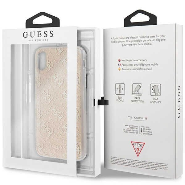 Dėklas Guess GUHCPXPCU4GLGO skirtas Apple iPhone X / XS, auksinė цена и информация | Telefono dėklai | pigu.lt