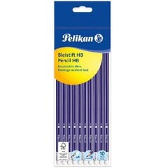 Grafiniai pieštukai Pelikan HB su trintuku, 10 vnt kaina ir informacija | Rašymo priemonės | pigu.lt