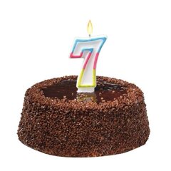 Susy Card gimtadienio žvakė, Nr. 6, spalvinga, 9 cm kaina ir informacija | Dekoracijos šventėms | pigu.lt