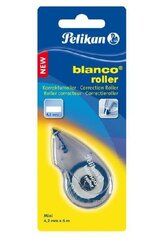 Pelikan Корректирующая лента, blanco Mini Roller, 4,2 мм x 6 м цена и информация | Письменные принадлежности | pigu.lt