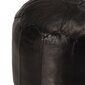 Pufas iš tikros ožkos odos, 40x35 cm, juodas kaina ir informacija | Sėdmaišiai ir pufai | pigu.lt