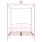 Lovos rėmas su baldakimu, 120x200cm, rožinės spalvos kaina ir informacija | Lovos | pigu.lt