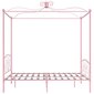 Lovos rėmas su baldakimu, 160x200cm, rožinės spalvos kaina ir informacija | Lovos | pigu.lt
