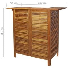 Baro stalo ir kėdžių komplektas, 3 dalių, rudos spalvos kaina ir informacija | Valgomojo komplektai | pigu.lt