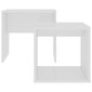 Kavos staliukų komplektas iš MDP, 48x30x45cm, baltos spalvos kaina ir informacija | Kavos staliukai | pigu.lt