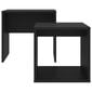 Kavos staliukų komplektas iš MDP, 48x30x45cm, juodos spalvos цена и информация | Kavos staliukai | pigu.lt