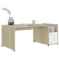 Kavos staliukas iš MDP, 90x45x35cm, baltos ir ąžuolo spalvos цена и информация | Kavos staliukai | pigu.lt