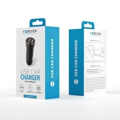 Forever CC-03 car charger (dual USB | 2,4 A) + 3in1 cable (microUSB + iPhone + Type-C) цена и информация | Зарядные устройства для телефонов | pigu.lt