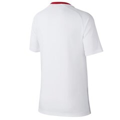 Nike vyriški sportiniai marškinėliai Poland Breathe Top Home Jr 894013 100, balti kaina ir informacija | Sportinė apranga vyrams | pigu.lt