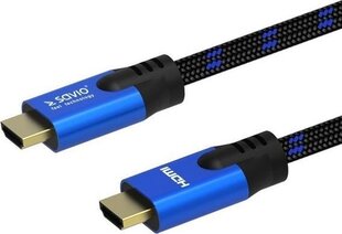 SAVIO HDMI (M) v2.1, 3m Cиний цена и информация | Кабели и провода | pigu.lt