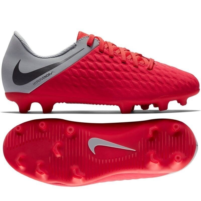 Futbolo bateliai Nike Hypervenom Phantom 3Club FG Jr AJ4146-600 kaina ir informacija | Futbolo bateliai | pigu.lt