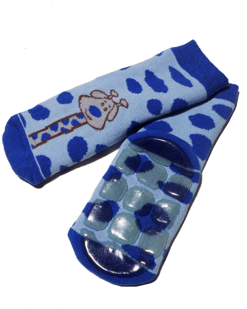 Vaikiškos kojinės su neslystančiu padu (ABS) „Žirafa", mėlyna цена и информация | Kojinės, pėdkelnės kūdikiams | pigu.lt
