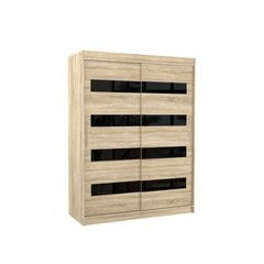Шкаф ADRK Furniture Martinez, цвета дуба/черный цена и информация | Шкафы | pigu.lt