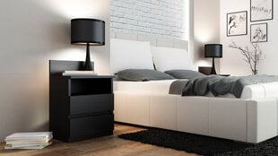 Тумбочка ADRK Furniture Puna P1, черная цена и информация | Прикроватные тумбочки | pigu.lt