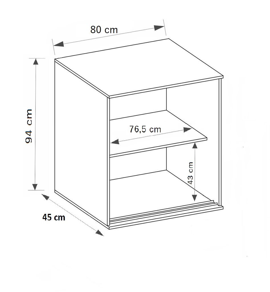 Komoda ADRK Furniture Saturn, ruda цена и информация | Komodos | pigu.lt