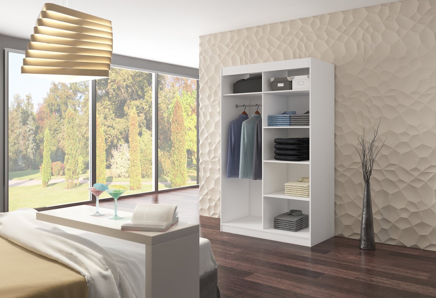 Spinta ADRK Furniture Benisso, ruda kaina ir informacija | Spintos | pigu.lt