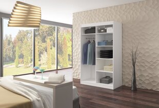 Spinta ADRK Furniture Benisso, balta/ąžuolo spalvos kaina ir informacija | Spintos | pigu.lt