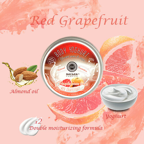 Drėkinamasis kūno jogurtas GRAPEFRUIT Saules Fabrika 200 g цена и информация | Kūno kremai, losjonai | pigu.lt