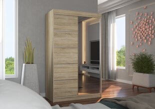 Spinta ADRK Furniture Nicea, ąžuolo spalvos kaina ir informacija | Spintos | pigu.lt