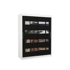 Шкаф ADRK Furniture Baltic, белый/черный цена и информация | Шкафы | pigu.lt