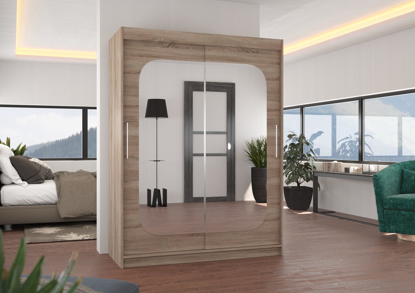 Spinta ADRK Furniture Clever, ruda kaina ir informacija | Spintos | pigu.lt