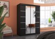Spinta ADRK Furniture Nordic, juoda kaina ir informacija | Spintos | pigu.lt