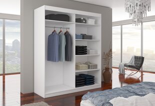 Spinta ADRK Furniture Balance, balta/ąžuolo spalvos kaina ir informacija | Spintos | pigu.lt