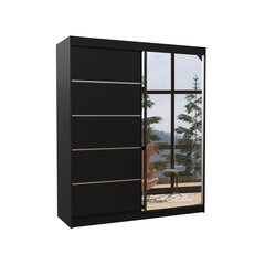 Шкаф ADRK Furniture Caro, черный цена и информация | Шкафы | pigu.lt