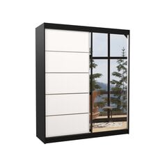 Шкаф ADRK Furniture Caro, черный/белый цена и информация | Шкафы | pigu.lt