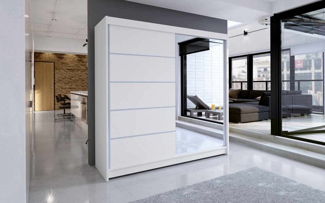 Spinta ADRK Furniture Caro, balta цена и информация | Spintos | pigu.lt