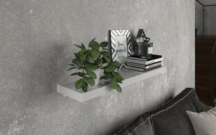 Полка ADRK Furniture Andrea 100, белая глянцевая цена и информация | Полки | pigu.lt
