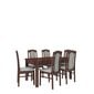 Valgomojo komplektas ADRK Furniture Rodos 53, tamsiai rudas kaina ir informacija | Valgomojo komplektai | pigu.lt