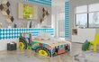 Vaikiška lova ADRK Furniture Farmer 80x160 cm, įvairių spalvų kaina ir informacija | Vaikiškos lovos | pigu.lt