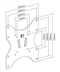 Deltaco ARM-1050 23-42” цена и информация | Кронштейны и крепления для телевизоров | pigu.lt