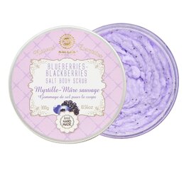 Очищающий солевой скраб для тела BLUEBERRIES-BLACKBERRIES Saules Fabrika, 300 г цена и информация | Скрабы для тела | pigu.lt