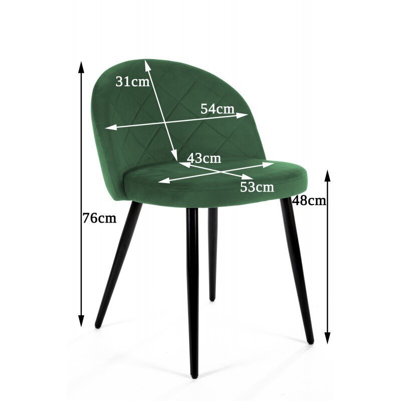 Valgomojo kėdė SJ.077, žalia kaina ir informacija | Virtuvės ir valgomojo kėdės | pigu.lt