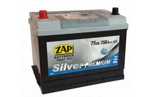 Аккумулятор ZAP Silver Premium Jap (-+) 75Ач 750A цена и информация | Akumuliatoriai | pigu.lt