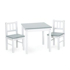 Vaikiškų baldų komplektas Joy, baltas/pilkas kaina ir informacija | Vaikiškos kėdutės ir staliukai | pigu.lt